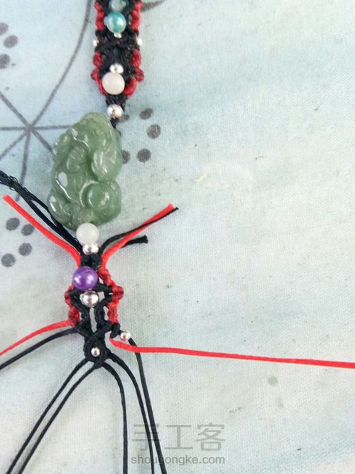 首创翡翠貔貅手链男士款 第27步