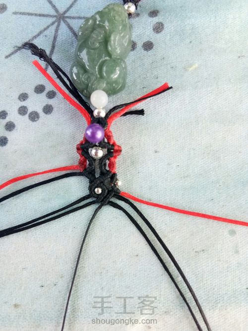 首创翡翠貔貅手链男士款 第29步