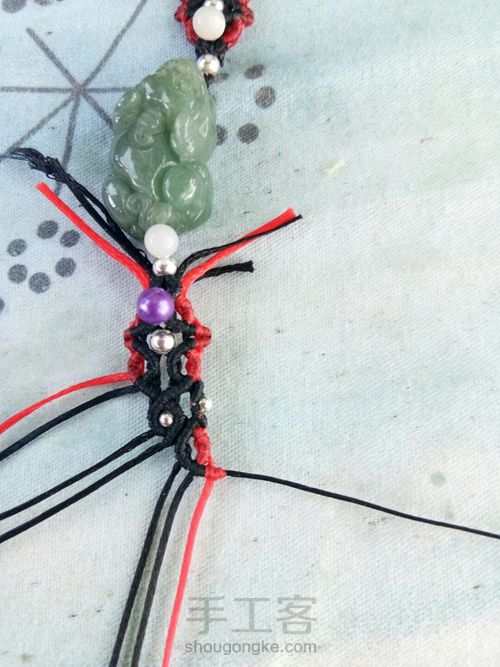 首创翡翠貔貅手链男士款 第30步