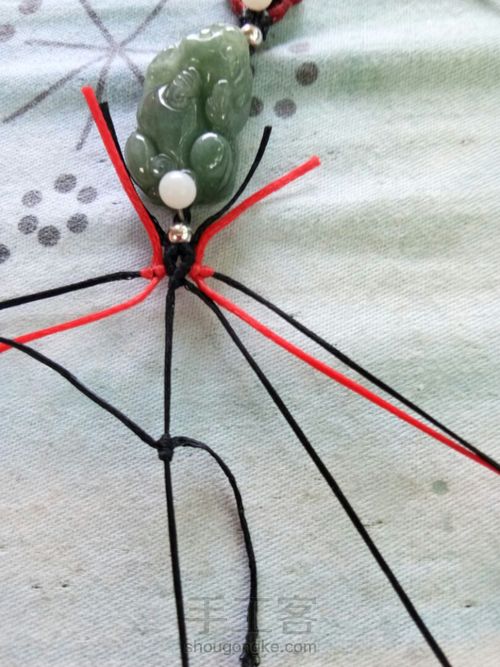 首创翡翠貔貅手链男士款 第7步