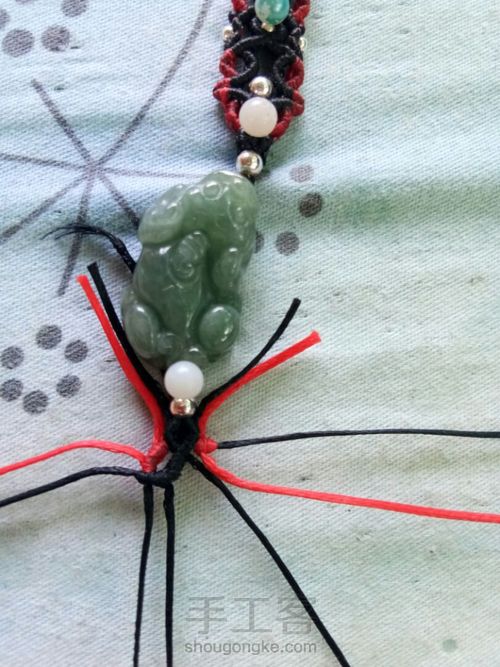 首创翡翠貔貅手链男士款 第8步