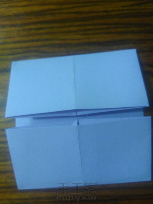 一款简易四瓣纸花的折法 第6步