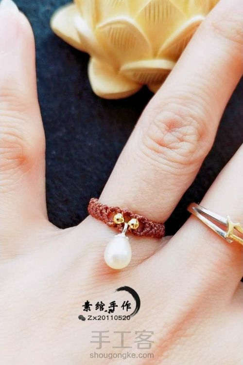 仿外网的一款简单的珍珠戒指 第25步