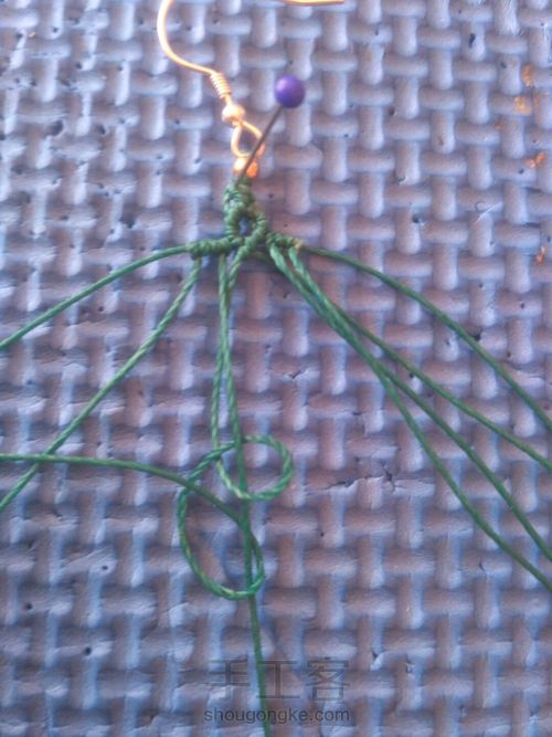 翡翠水滴耳坠 第6步