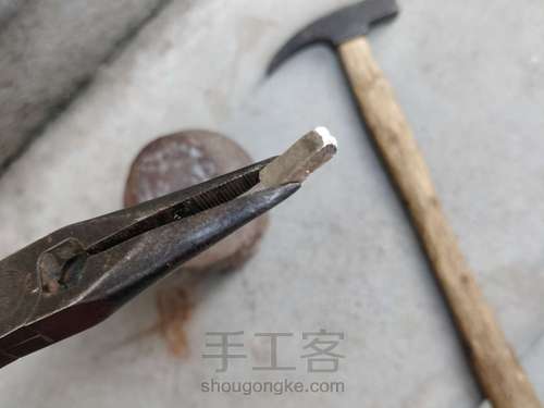 手工锤一个莫比乌斯银戒 第3步
