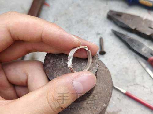 手工锤一个莫比乌斯银戒 第9步