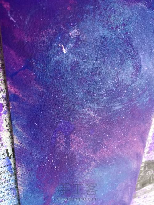 星空染三折短夹 第2步