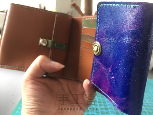 星空染三折短夹 第6步