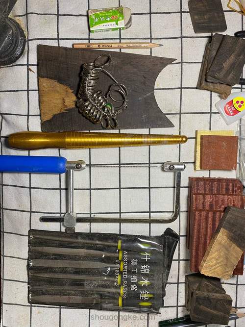 情人节木质戒指-磐石 第1步