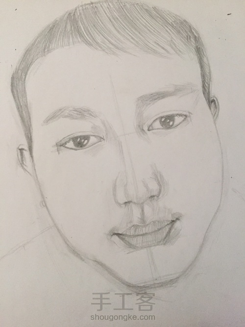 铅笔素描头像 第3步