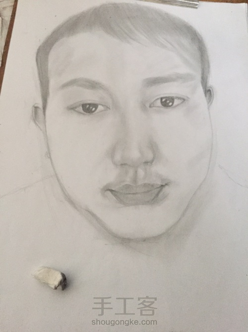 铅笔素描头像 第5步