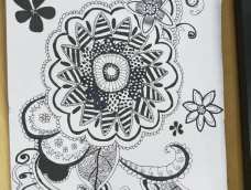 花卉黑白装饰画