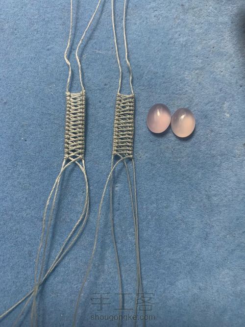 包石头耳环 第1步