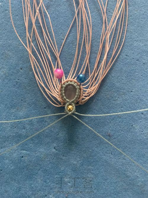 包石头耳环 第5步