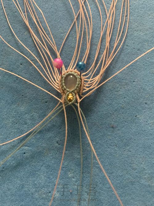 包石头耳环 第6步