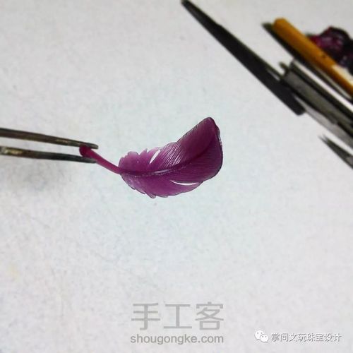 【掌间手工学院】失蜡法工艺—羽毛戒指的制作方法 第4步