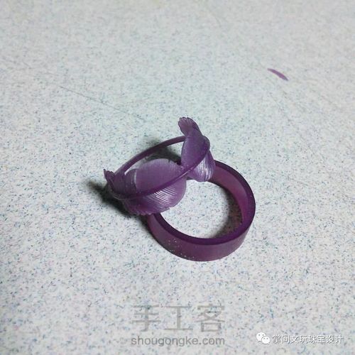 【掌间手工学院】失蜡法工作制作—同心环双羽戒 第3步