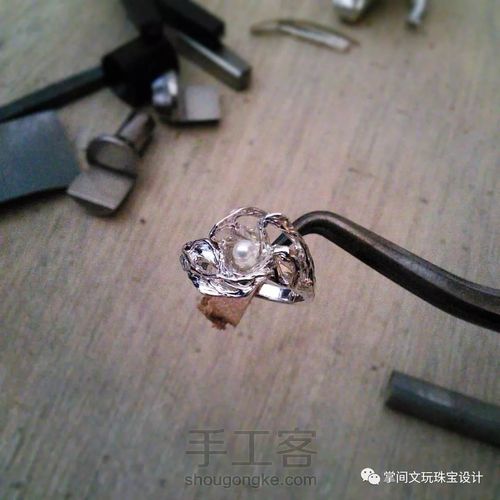 【掌间手工学院】失蜡法工艺—立体水花戒指制作 第7步