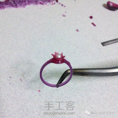 【掌间手工学院】失蜡法工艺—珍珠入水戒指 第2步