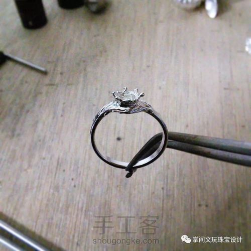 【掌间手工学院】失蜡法工艺—珍珠入水戒指 第6步