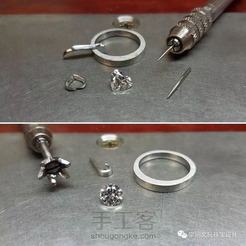 【掌间手工学院】k金镶钻戒指制作 第5步