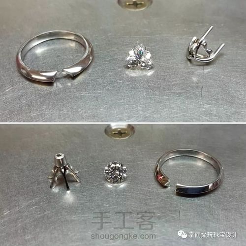 【掌间手工学院】k金镶钻戒指制作 第7步