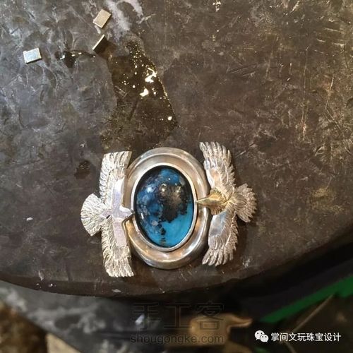 【掌间手工学院】双镶嵌雄鹰羽毛戒指 第1步