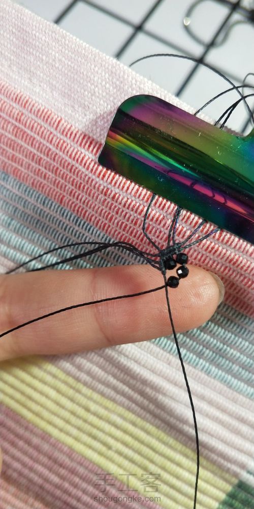 黑尖晶锁骨链 第7步