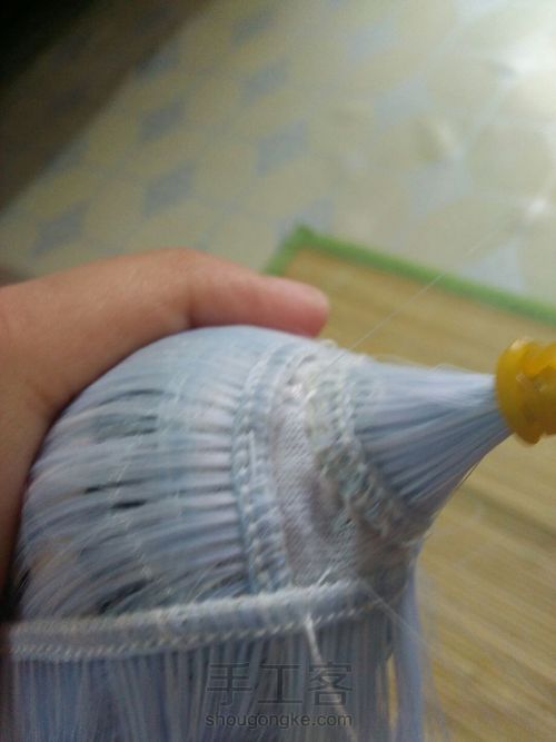 叶罗丽bjd可儿假发假毛教程 第5步