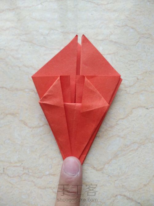 百合花折纸 第11步