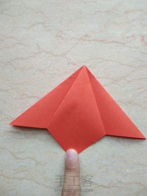 百合花折纸 第6步