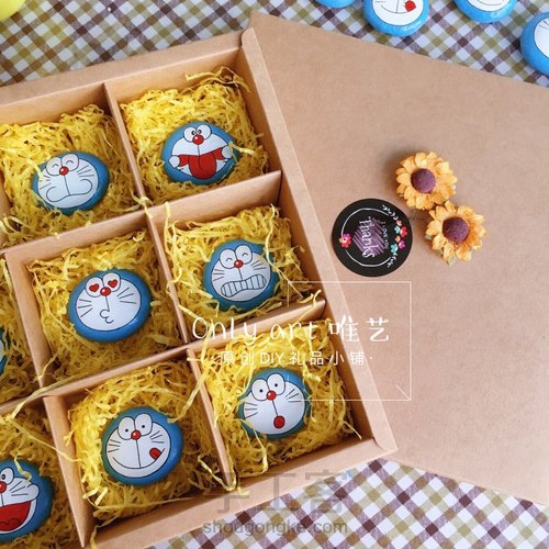 【哆啦A梦】石头画-WEIYI 唯艺工作室出品 第1步