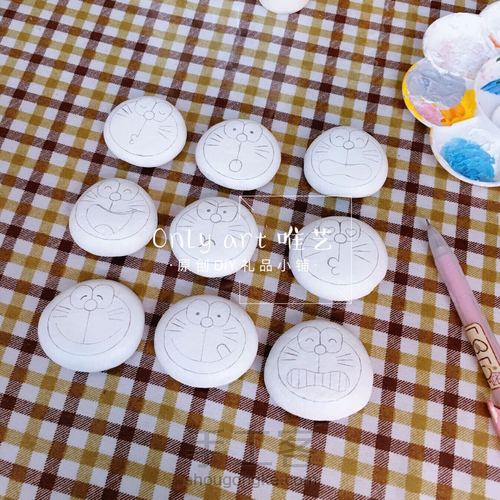 【哆啦A梦】石头画-WEIYI 唯艺工作室出品 第3步