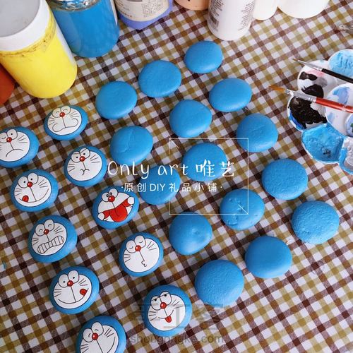 【哆啦A梦】石头画-WEIYI 唯艺工作室出品 第7步