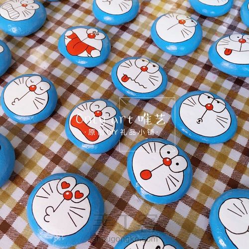【哆啦A梦】石头画-WEIYI 唯艺工作室出品 第9步