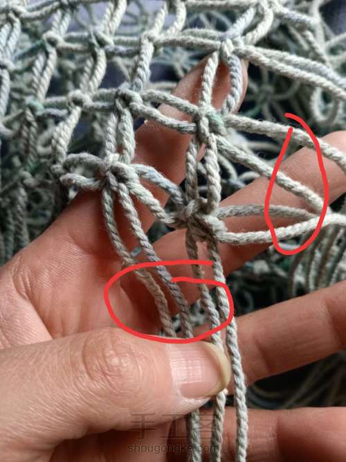 棉绳编织手工渔网包包 第12步