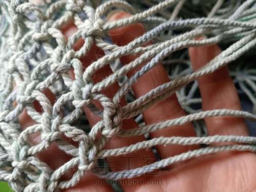 棉绳编织手工渔网包包 第18步