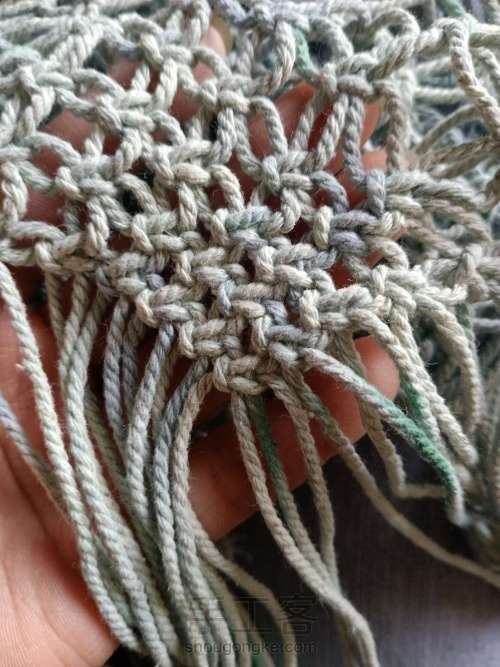 棉绳编织手工渔网包包 第19步