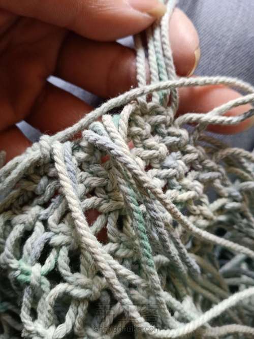 棉绳编织手工渔网包包 第20步