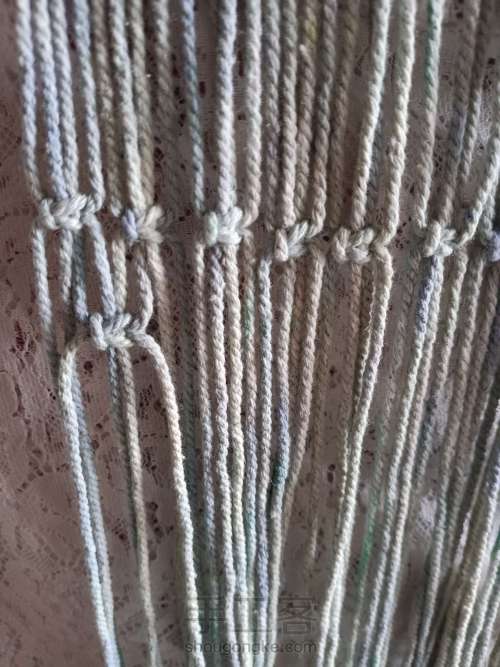 棉绳编织手工渔网包包 第4步