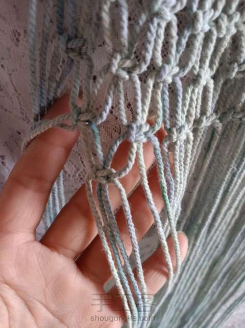 棉绳编织手工渔网包包 第8步