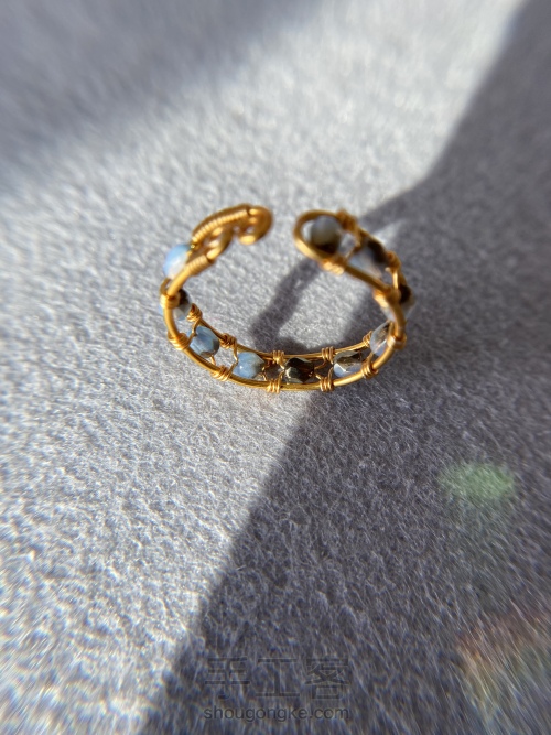 手工造物丨金属绕线串珠《戒指和手环》 第12步