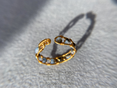 手工造物丨金属绕线串珠《戒指和手环》 第14步