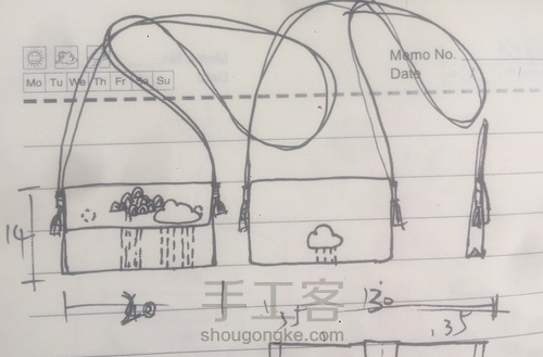 植物染云朵斜挎包包 第1步