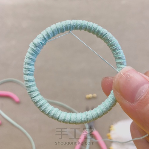 捕梦网 迷你梦幻独角兽捕梦网手作教程 第8步