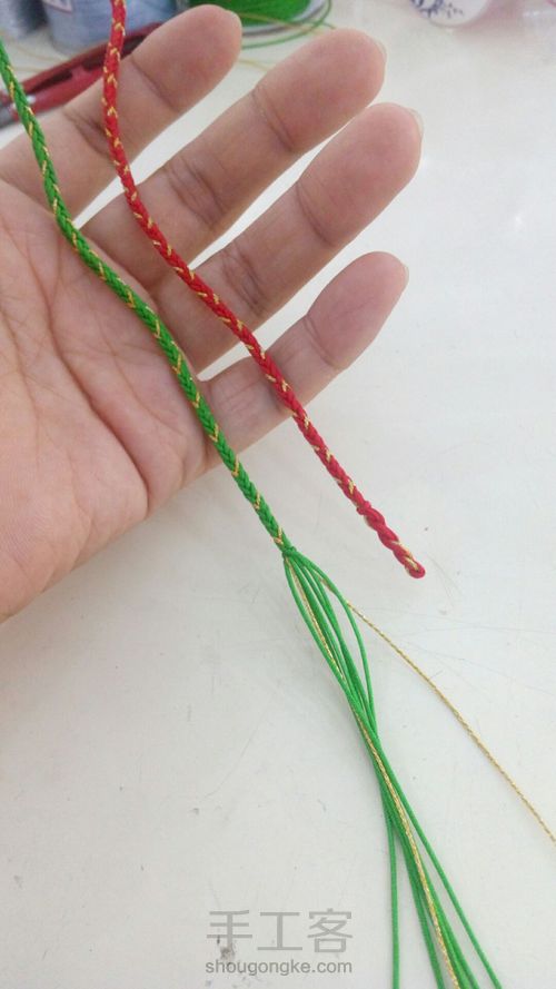 撞色~项绳🇧🇫🇧🇫 第11步