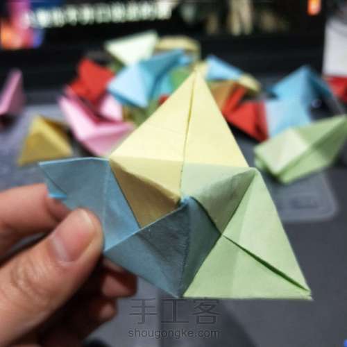 花球/几何折纸/立体折纸/组合折纸——俄罗斯花球 第24步
