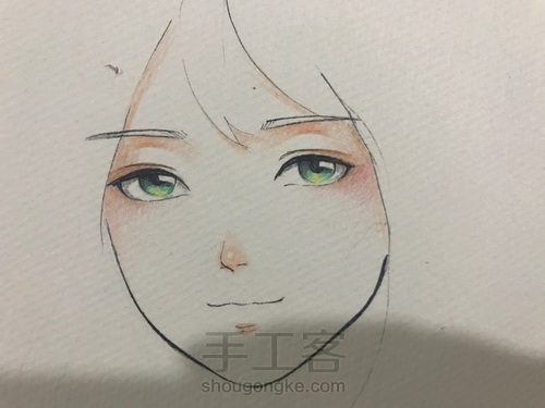 简单的彩铅人物画 第7步