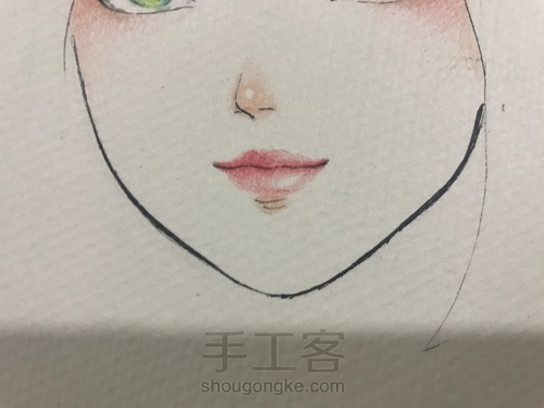 简单的彩铅人物画 第8步