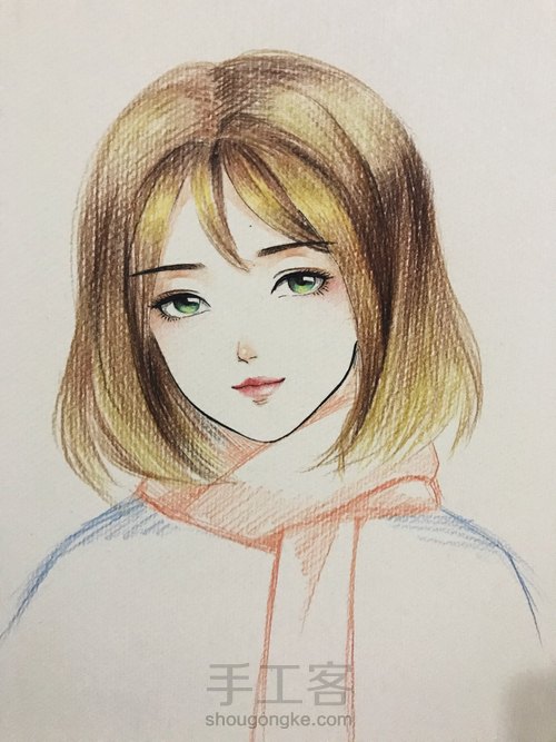 简单的彩铅人物画 第14步